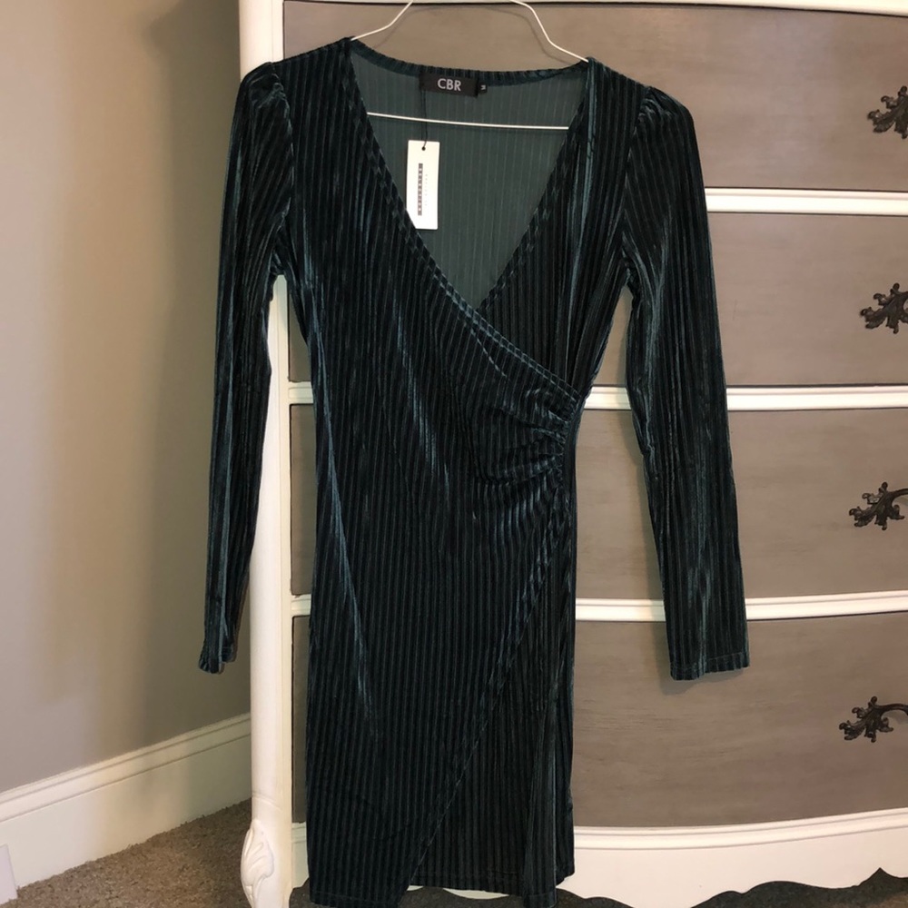 Emerald Green Wrap Dress